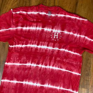 Huf Over-dyed Red/White Striped T-Shirt Size XL